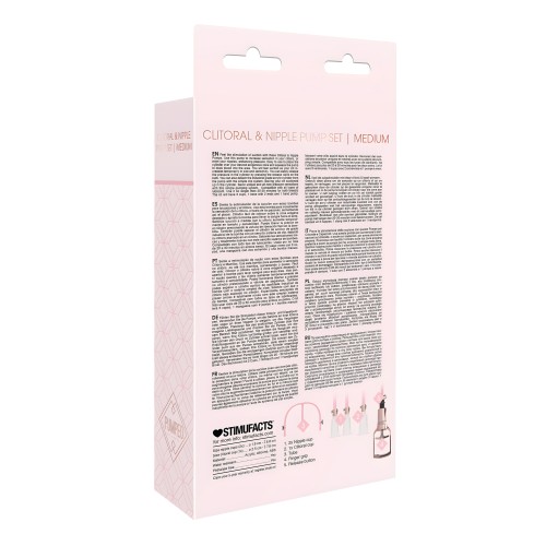 Shots Pumped Set de Bombas para Clítoris y Pezones Rosa Oro