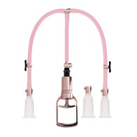 Shots Pumped Set de Bombas para Clítoris y Pezones Rosa Oro