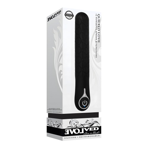 Evolved Quilted Love Vibrador Recargable - Negro