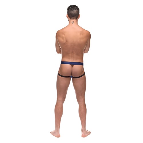 Jock Ring de Malla con Diamantes Azul L/XL