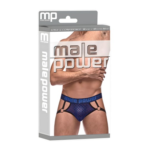 Jock Ring de Malla con Diamantes Azul L/XL