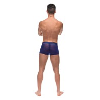 Mini Short de Malla Diamante - Azul