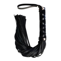 Flogger Corto de Cuero Rouge - Negro