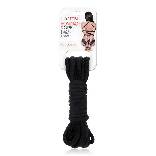 Lux Bondage Rope - 5m/16 ft Black