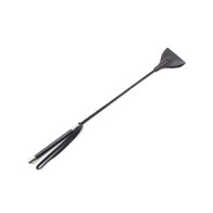 Crop de Cuero con Punta Ancha de 21" Plesur - Negro