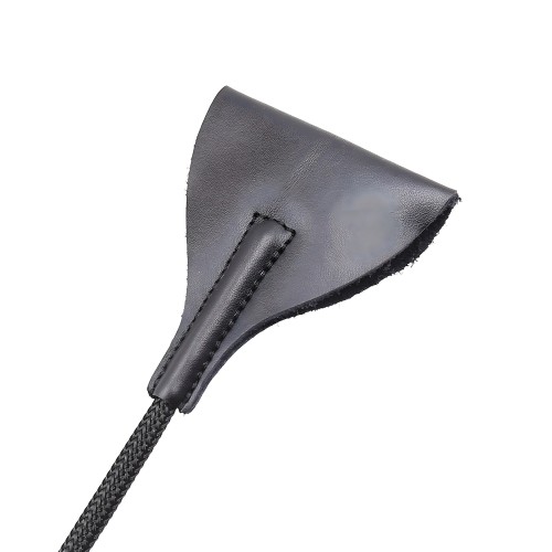 Crop de Cuero con Punta Ancha de 21" Plesur - Negro