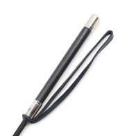 Crop de Cuero con Punta Ancha de 21" Plesur - Negro