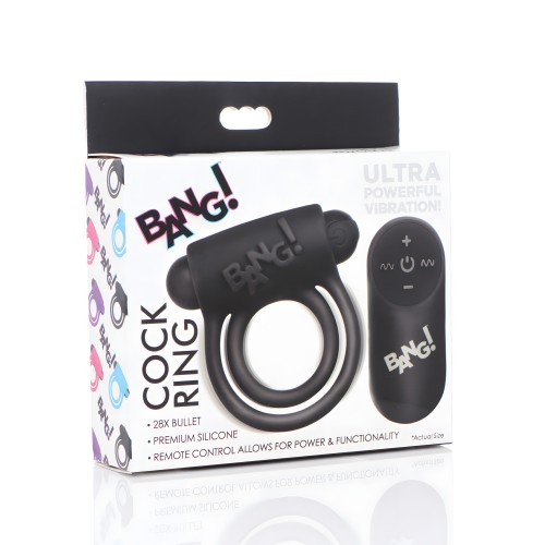 Anillo Vibrador Bang! y Bullet - Negro