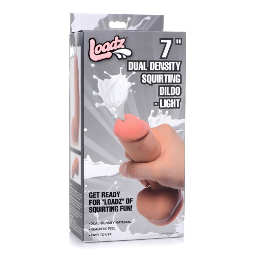 Loadz 7" Dual Density Squirting Dildo - Light