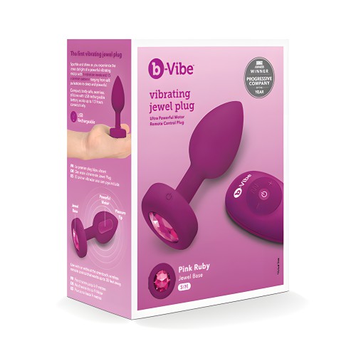 b-Vibe Plug Vibrante Control Remoto - Fucsia
