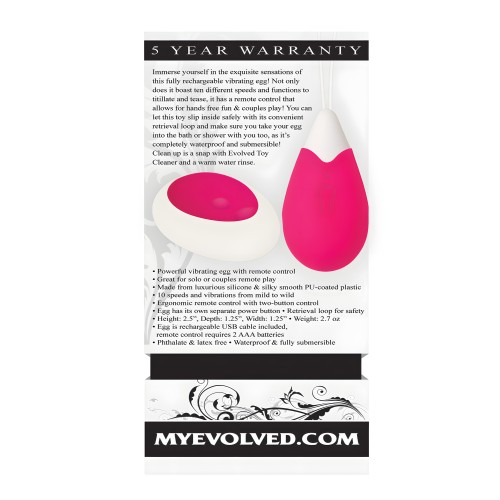 Evolved Remote Control Egg - Pink