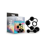 Blush Anal Adventures Platinum Silicone Anal Beads - Large Black