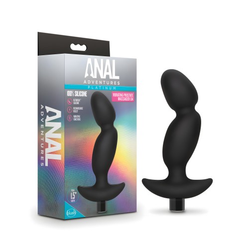Blush Anal Adventures Platinum Silicone Vibrating Prostate Massager 04- Black