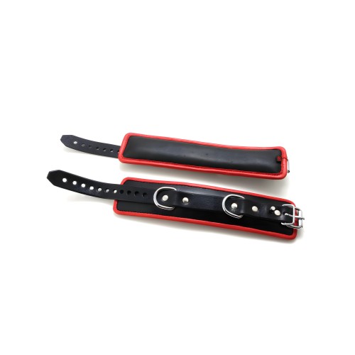 665 Esposas de Muñeca con Relleno y Cierre - Rojo