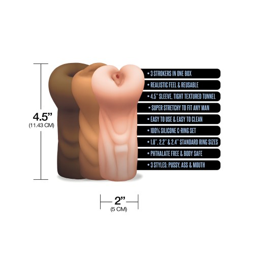 Conjunto MSTR B8 Stroker Pack de 3