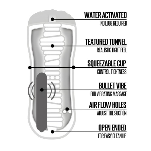 Shower Stroker Vibrador - Transparente