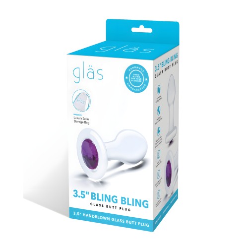 Plug Anal de Cristal Bling Bling 3.5" - Transparente