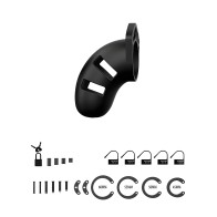 Shots Man Cage Chastity 3.5" Modelo 20 - Negro