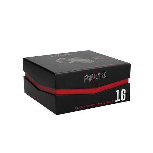 Shots Man Cage Chastity 3.5" Modelo 20 - Negro