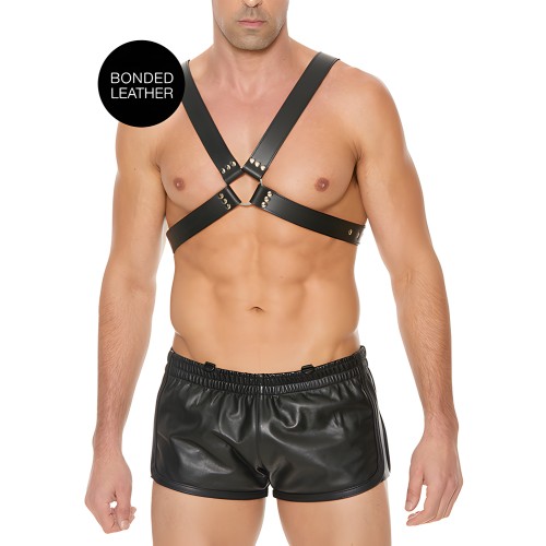 Ouch Men's Large Buckle Harness for Bondage Play