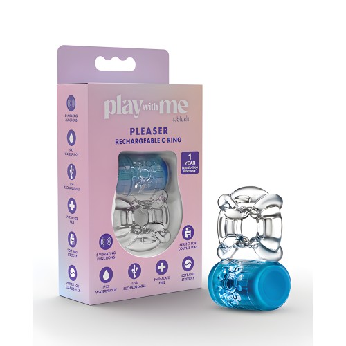 Blush Play With Me C Ring - Rechargeable Blue