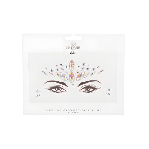 Shots Bliss Dazzling Crowned Face Bling Sticker