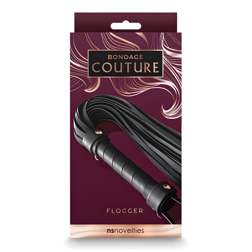 Flogger Bondage Couture - Negro