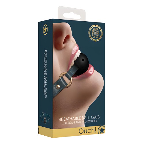 Shots Ouch Halo Breathable Ball Gag - Green | Elegant BDSM