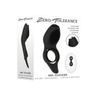 Zero Tolerance Mr. Flicker Vibrating Cock Ring - Black