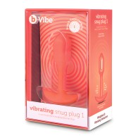 b-Vibe Vibrating Snug Plug - Pequeño Naranja