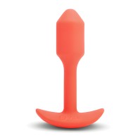 b-Vibe Vibrating Snug Plug - Pequeño Naranja