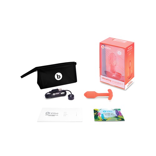 b-Vibe Vibrating Snug Plug - Pequeño Naranja