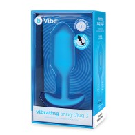 b-Vibe Plug Ajustado Vibrante - Grande Azul