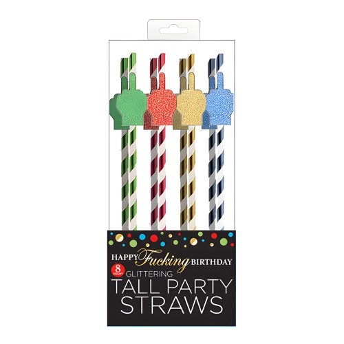 Popotes de Feliz Cumpleaños - Pack de 8