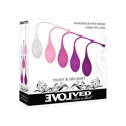 Set de 5 Bolas de Kegel Pesadas Evolved Tight & Delight - Colores Asortidos