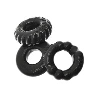 Kit de 3 Anillos para el Pene Oxballs Bonemaker - Negro | Mejora el Rendimiento