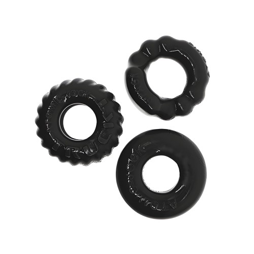 Kit de 3 Anillos para el Pene Oxballs Bonemaker - Negro | Mejora el Rendimiento