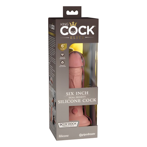 King Cock Elite 6" Dual Density Silicone Cock