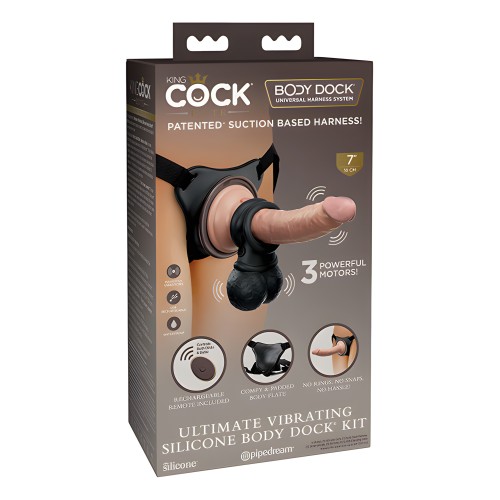 Kit de Cuerpo Dock Vibrante de Silicona Elite King Cock