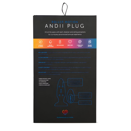Nu Sensuelle Andii Plug Anal con Movimiento Vertical - Navy