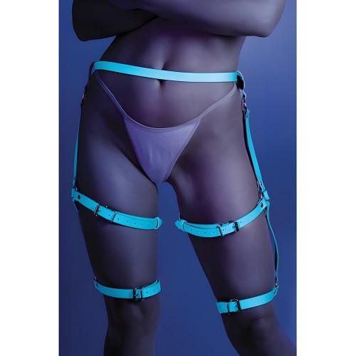 Glow in the Dark Leg Harness - Light Blue O/S