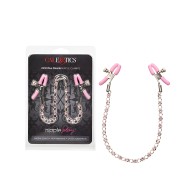 Nipple Play Crystal Chain Nipple Clamps Rosa