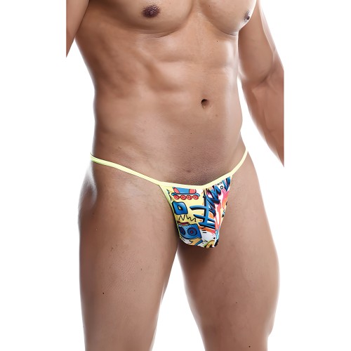 Male Basics Sinful Hipster G-String - Yellow Print