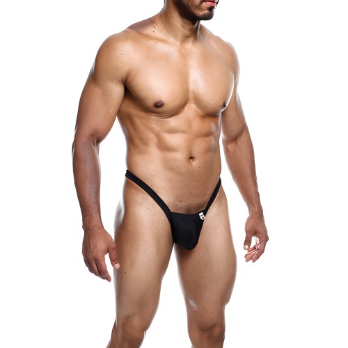 Male Basics Y Buns Thong Black SM