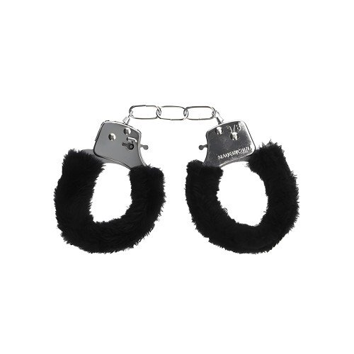 Shots Ouch Beginner's Furry Hand Cuffs - Black