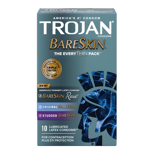 Trojan BareSkin EveryTHIN Condoms - Variety Pack of 10
