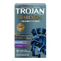 Trojan BareSkin EveryTHIN Condoms - Variety Pack of 10