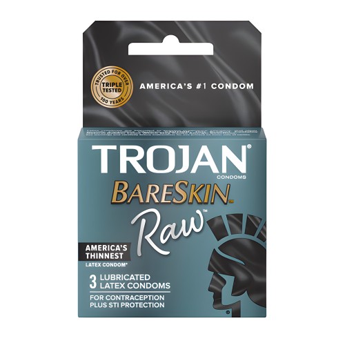 Trojan Raw Condoms - Pack of 3