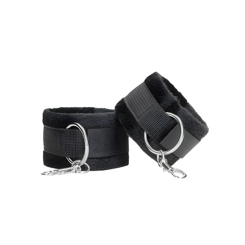 Ouch Black & White Velcro Hand/Ankle Cuffs