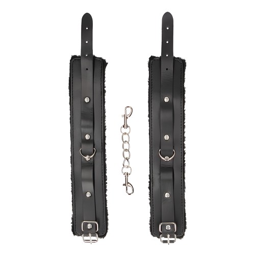 Manillas para Tobillos de Cuero Bonded - Negro